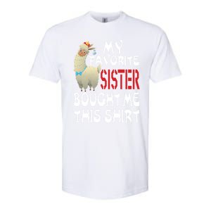 My Favorite Sister Bought Me This Funny Gift Christmas Llama Gift Softstyle CVC T-Shirt