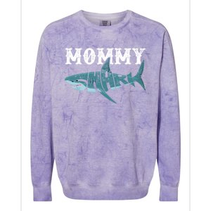 Mommy Funny Shark Family Matching Shark Lover Ocean Animal Cool Gift Colorblast Crewneck Sweatshirt