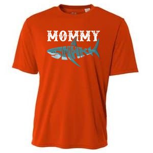 Mommy Funny Shark Family Matching Shark Lover Ocean Animal Cool Gift Cooling Performance Crew T-Shirt