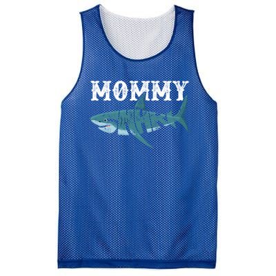 Mommy Funny Shark Family Matching Shark Lover Ocean Animal Cool Gift Mesh Reversible Basketball Jersey Tank