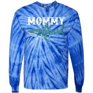 Mommy Funny Shark Family Matching Shark Lover Ocean Animal Cool Gift Tie-Dye Long Sleeve Shirt