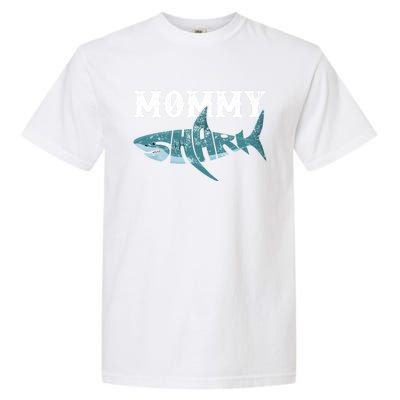 Mommy Funny Shark Family Matching Shark Lover Ocean Animal Cool Gift Garment-Dyed Heavyweight T-Shirt