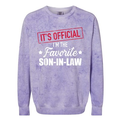 Men Favorite Soninlaw From Motherinlaw Or Fatherinlaw Colorblast Crewneck Sweatshirt