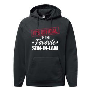 Men Favorite Soninlaw From Motherinlaw Or Fatherinlaw Performance Fleece Hoodie