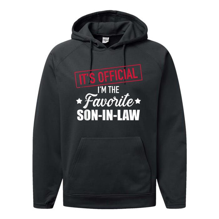 Men Favorite Soninlaw From Motherinlaw Or Fatherinlaw Performance Fleece Hoodie