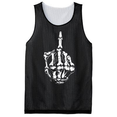 Middle Finger Skeleton Hand Halloween Costume for Adults Mesh Reversible Basketball Jersey Tank