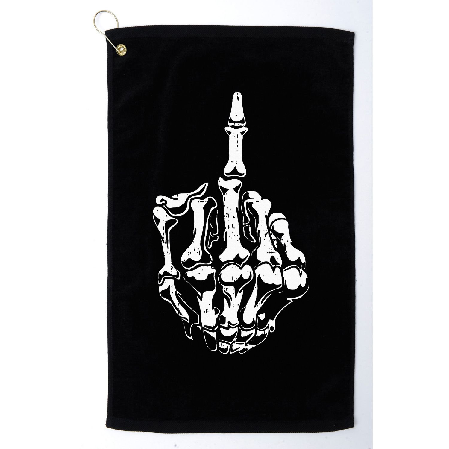 Middle Finger Skeleton Hand Halloween Costume for Adults Golf Towel