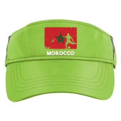 Morocco Flag Soccer Football Jersey Morocco Fan Adult Drive Performance Visor