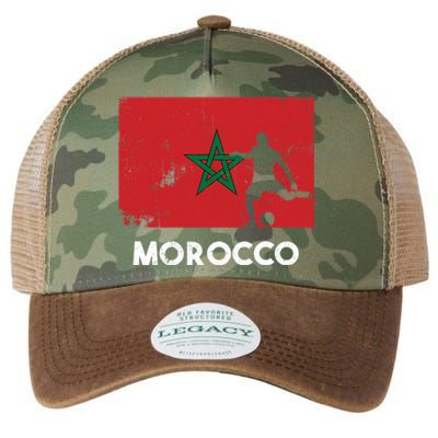 Morocco Flag Soccer Football Jersey Morocco Fan Legacy Tie Dye Trucker Hat