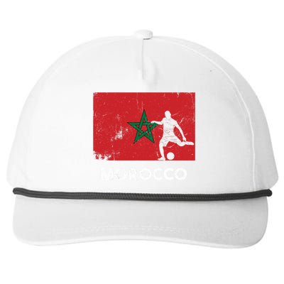 Morocco Flag Soccer Football Jersey Morocco Fan Snapback Five-Panel Rope Hat