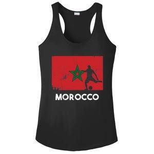 Morocco Flag Soccer Football Jersey Morocco Fan Ladies PosiCharge Competitor Racerback Tank