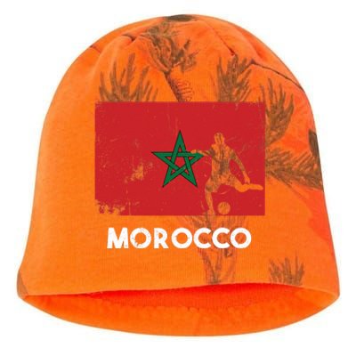 Morocco Flag Soccer Football Jersey Morocco Fan Kati - Camo Knit Beanie