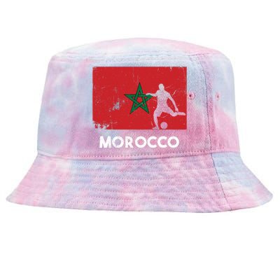 Morocco Flag Soccer Football Jersey Morocco Fan Tie-Dyed Bucket Hat