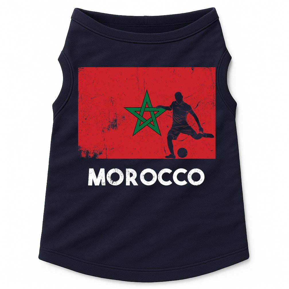 Morocco Flag Soccer Football Jersey Morocco Fan Doggie Tank