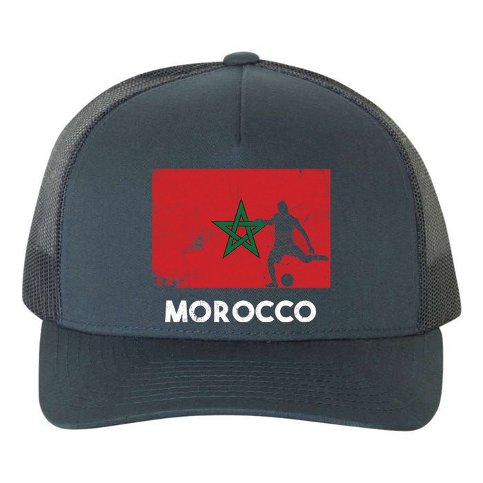 Morocco Flag Soccer Football Jersey Morocco Fan Yupoong Adult 5-Panel Trucker Hat