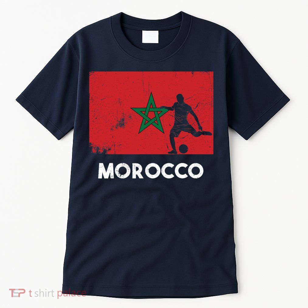 Morocco Flag Soccer Football Jersey Morocco Fan Tall T-Shirt