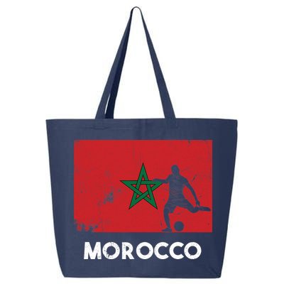 Morocco Flag Soccer Football Jersey Morocco Fan 25L Jumbo Tote