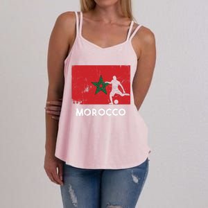 Morocco Flag Soccer Football Jersey Morocco Fan Women's Strappy Tank