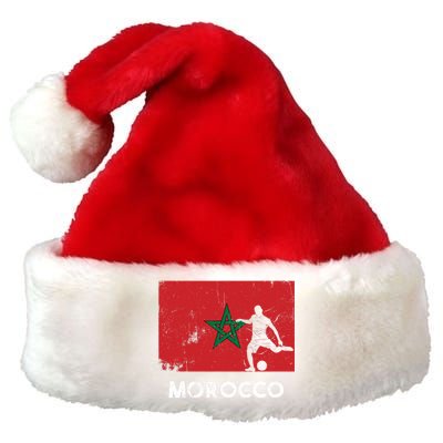 Morocco Flag Soccer Football Jersey Morocco Fan Premium Christmas Santa Hat