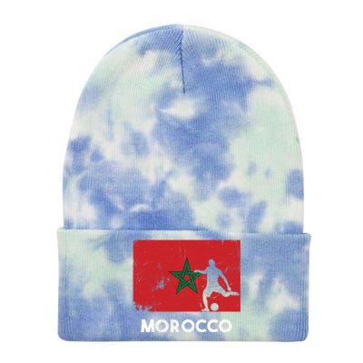 Morocco Flag Soccer Football Jersey Morocco Fan Tie Dye 12in Knit Beanie