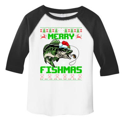 Merry Fishmas Santa Bass Fish Christmas Fishing Ugly Sweater Meaningful Gift Toddler Fine Jersey T-Shirt