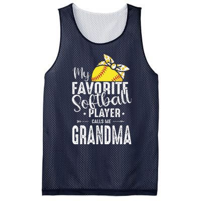 My Favorite Softball Player Calls Me Grandma Mesh Reversible Basketball Jersey Tank