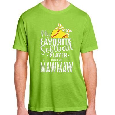 My Favorite Softball Player Calls Me Mawmaw Adult ChromaSoft Performance T-Shirt