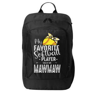 My Favorite Softball Player Calls Me Mawmaw City Backpack