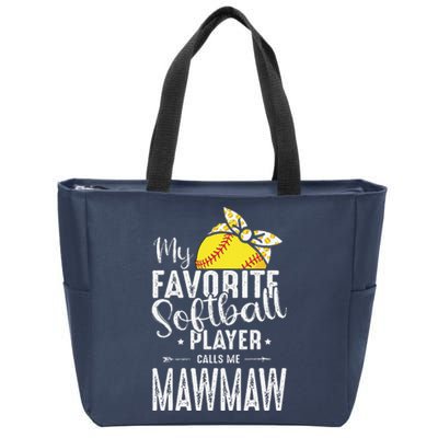 My Favorite Softball Player Calls Me Mawmaw Zip Tote Bag