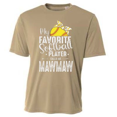 My Favorite Softball Player Calls Me Mawmaw Cooling Performance Crew T-Shirt