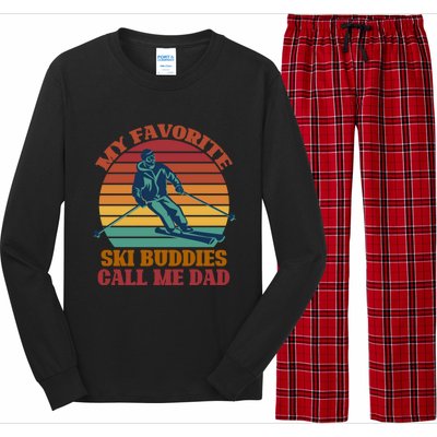 My Favorite Ski Buddies Call Me Dad A Cool Ski For Skiers Gift Long Sleeve Pajama Set