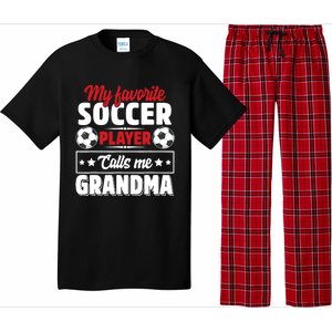 My Favorite Soccer Player Calls Me Grandma Mothers Day Cute Pajama Set