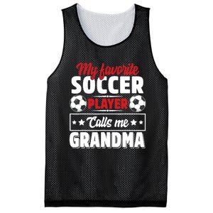 My Favorite Soccer Player Calls Me Grandma Mothers Day Cute Mesh Reversible Basketball Jersey Tank