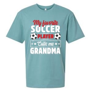 My Favorite Soccer Player Calls Me Grandma Mothers Day Cute Sueded Cloud Jersey T-Shirt