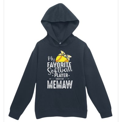 My Favorite Softball Player Calls Me Memaw Urban Pullover Hoodie