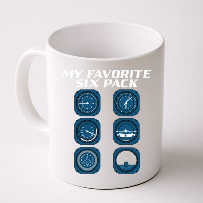 My Favorite Six Pack Navigation Aeroplane Aircraft Sky Pilot Meaningful Gift Coffee Mug