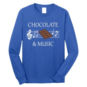 Musician Funny Saying Chocolate And Music Notes Gift Long Sleeve Shirt