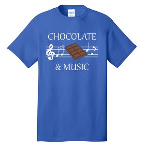 Musician Funny Saying Chocolate And Music Notes Gift Tall T-Shirt