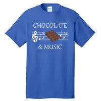 Musician Funny Saying Chocolate And Music Notes Gift Tall T-Shirt