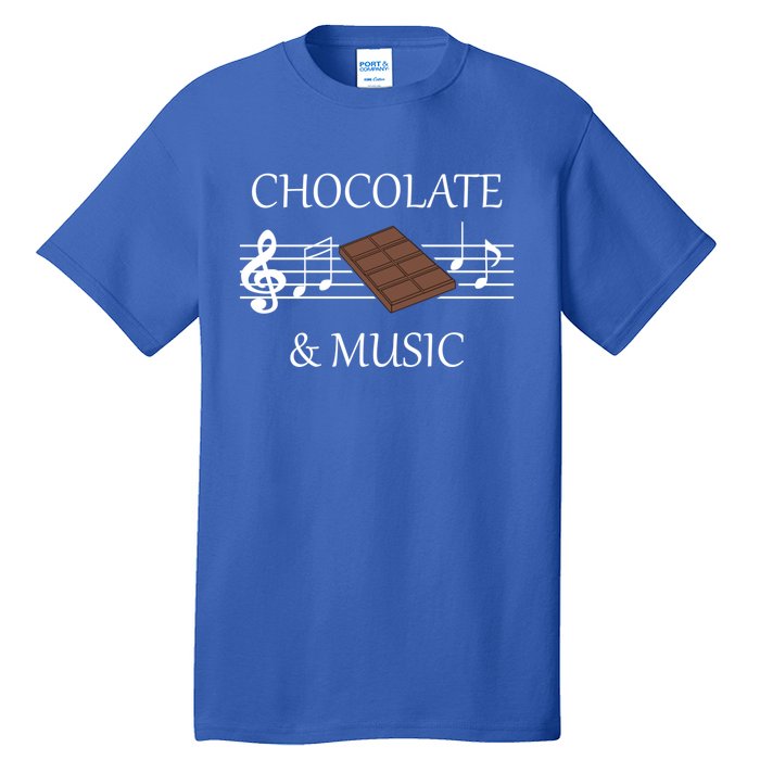 Musician Funny Saying Chocolate And Music Notes Gift Tall T-Shirt