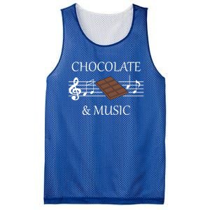 Musician Funny Saying Chocolate And Music Notes Gift Mesh Reversible Basketball Jersey Tank