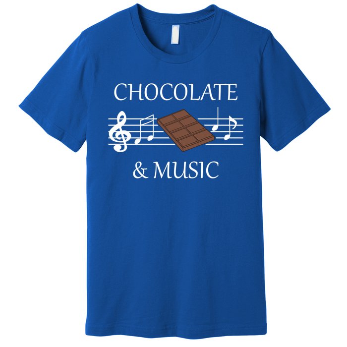 Musician Funny Saying Chocolate And Music Notes Gift Premium T-Shirt