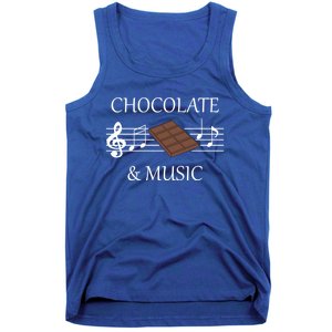 Musician Funny Saying Chocolate And Music Notes Gift Tank Top