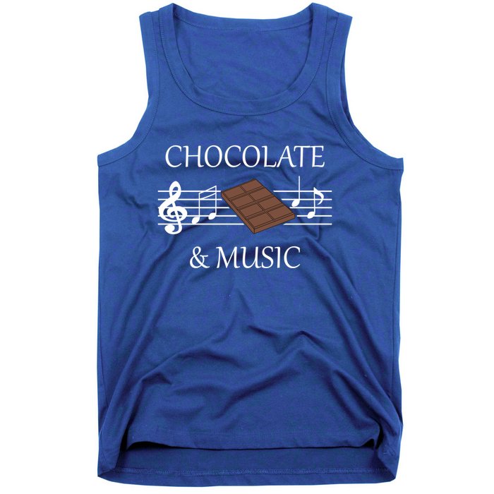 Musician Funny Saying Chocolate And Music Notes Gift Tank Top