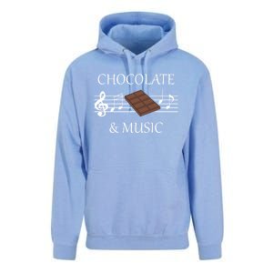 Musician Funny Saying Chocolate And Music Notes Gift Unisex Surf Hoodie