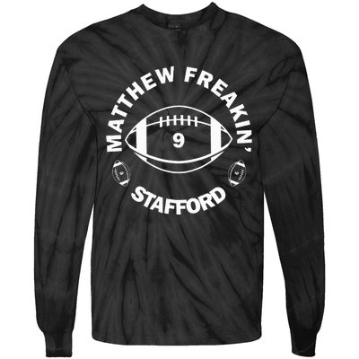 Matthew Freakin Stafford Number 9 Lover Tie-Dye Long Sleeve Shirt