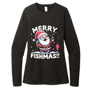 Merry Fishmas SantaS Christmas Camping And Fishing Frenzy Gift Womens CVC Long Sleeve Shirt