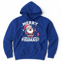 Merry Fishmas SantaS Christmas Camping And Fishing Frenzy Gift Hoodie