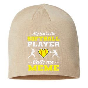 My Favorite Softball Player Calls Me Meme Mother's Day Sustainable Beanie