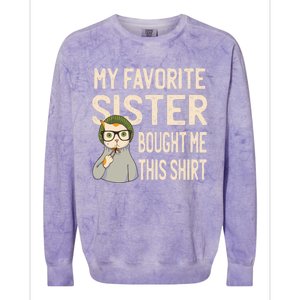 My Favorite Sister Bought Me This Meaningful Gift Funny Gift Cat Lover Great Gif Colorblast Crewneck Sweatshirt